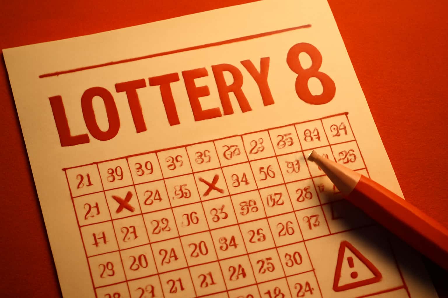 An informative graphic illustrating compatibility issues associated with Lottery 8, featuring the text 'Lottery 8'.