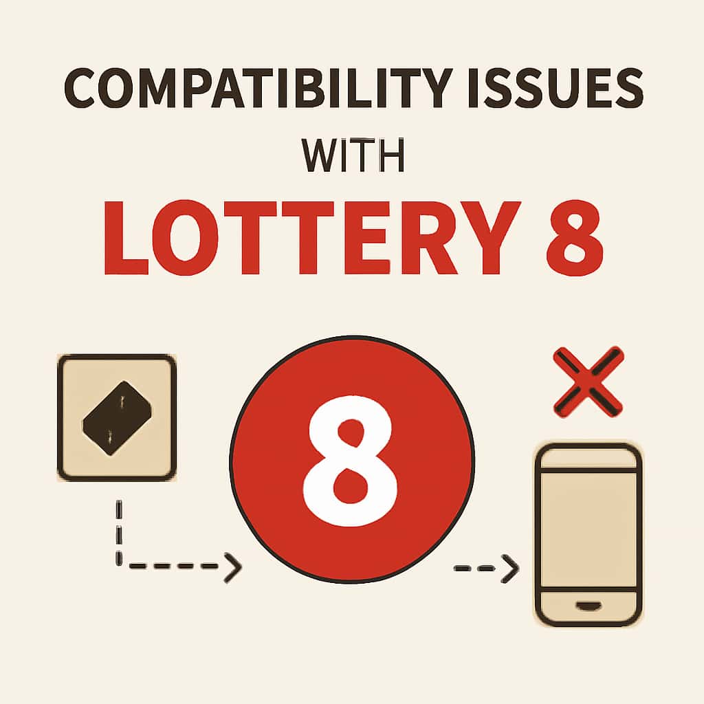 A diagram outlining compatibility issues for Lottery 8.