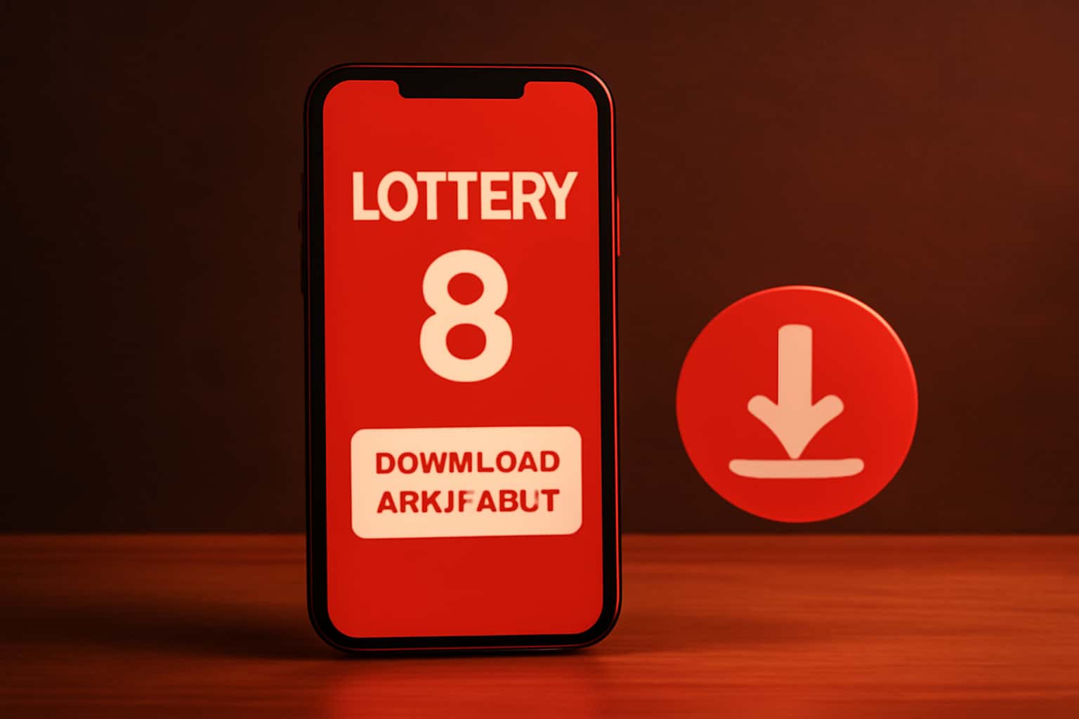 Scenic representation of the Lottery 8 APK download process.