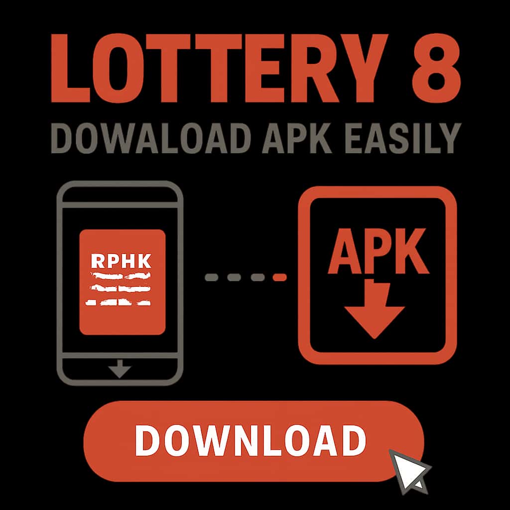 Illustration of steps to download Lottery 8 APK.