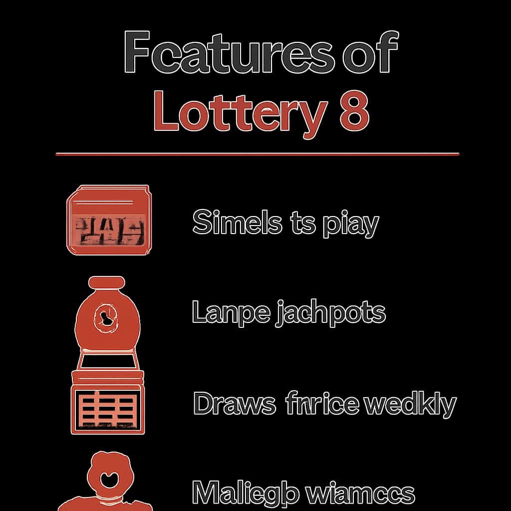 Illustration detailing the features of Lottery 8.
