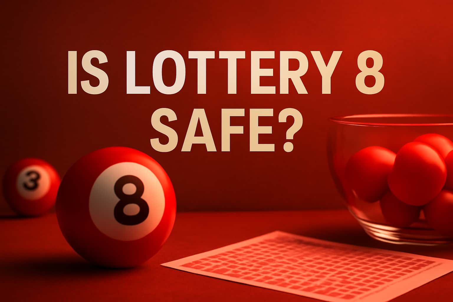 Informational scene about the safety of Lottery 8 app.