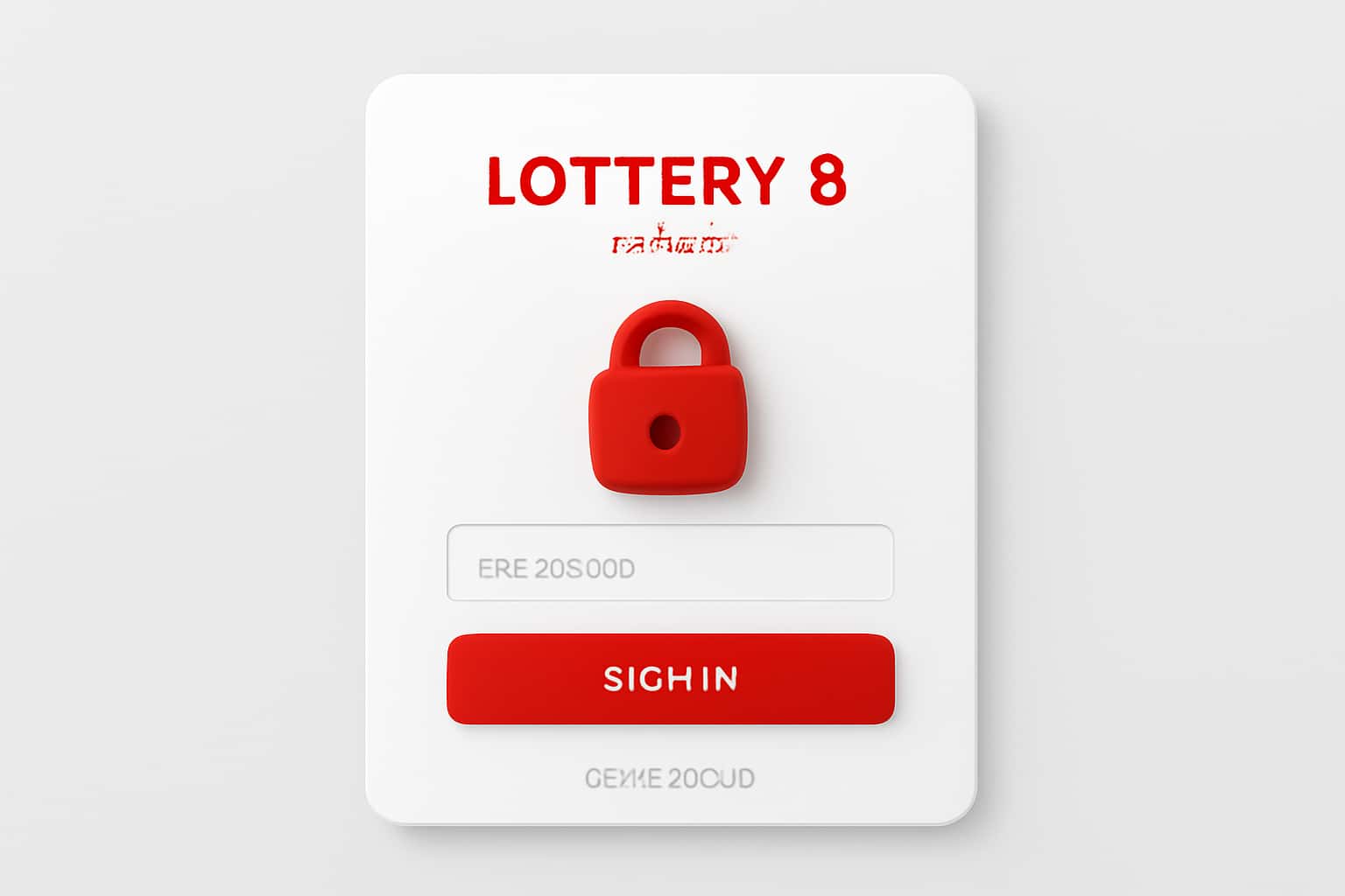 Lottery 8 Sign In & Dashboard Interface