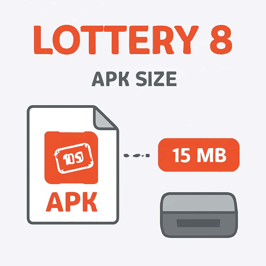 An illustration detailing APK size considerations for Lottery 8.
