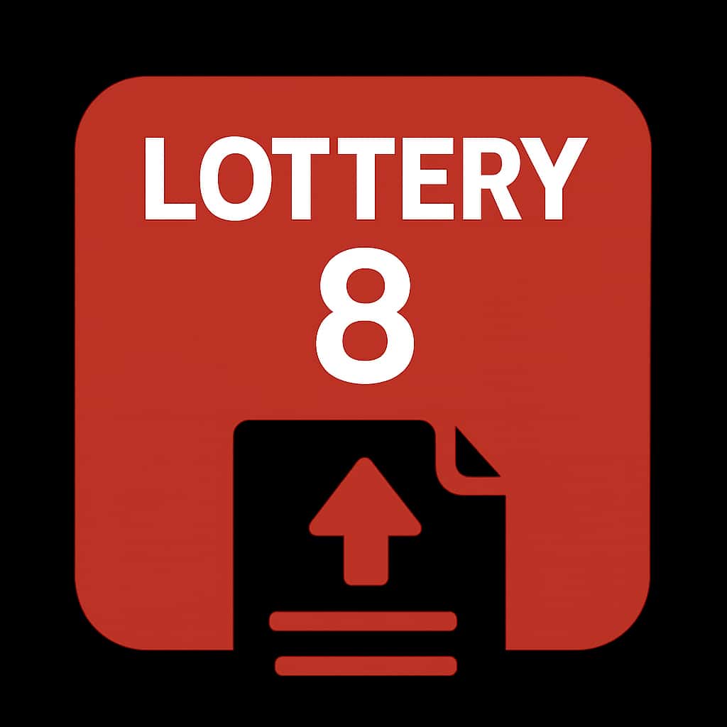 An icon indicating Lottery 8 APK size information.