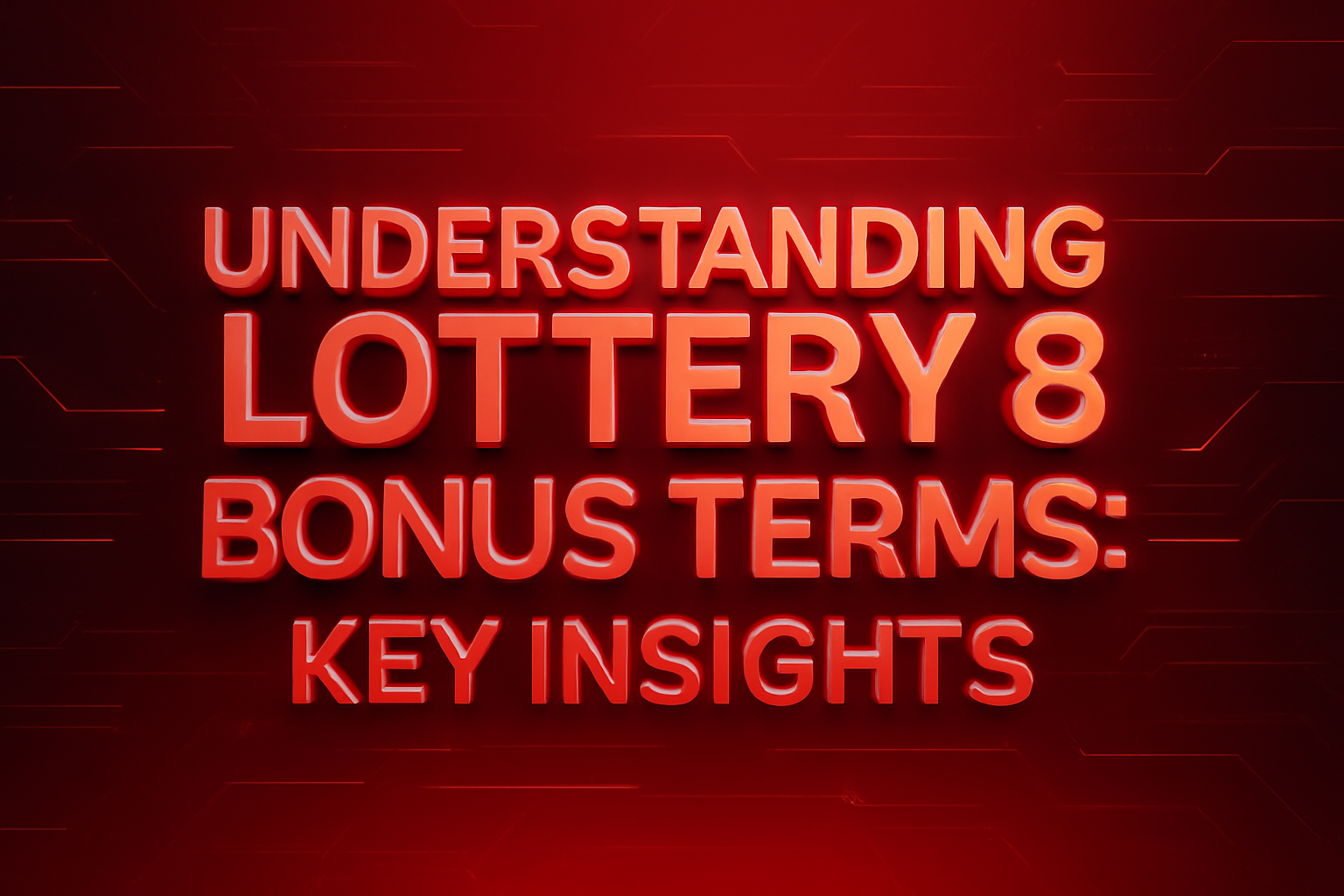 An informational scene focused on securing a Lottery 8 account.