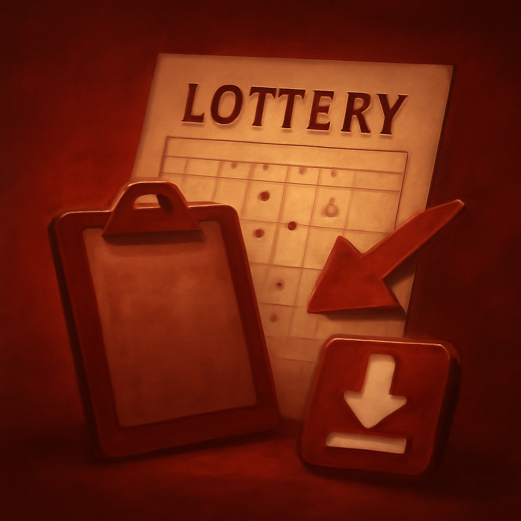 Educational illustration regarding the download process for Lottery 8.