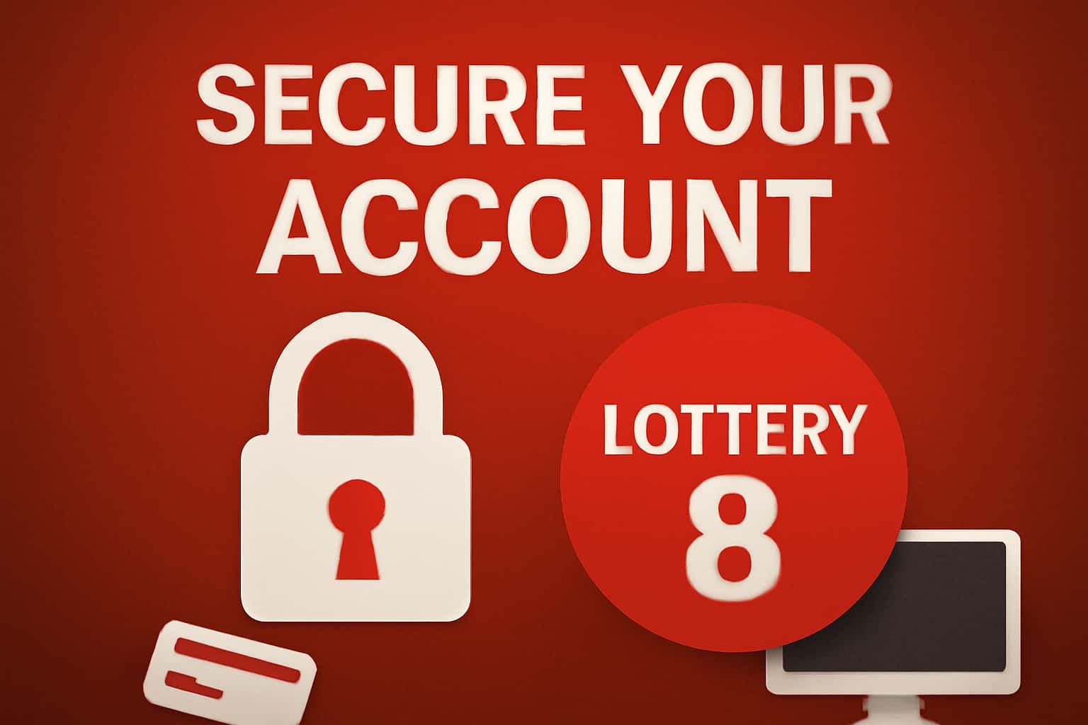 An informational scene focused on securing a Lottery 8 account.