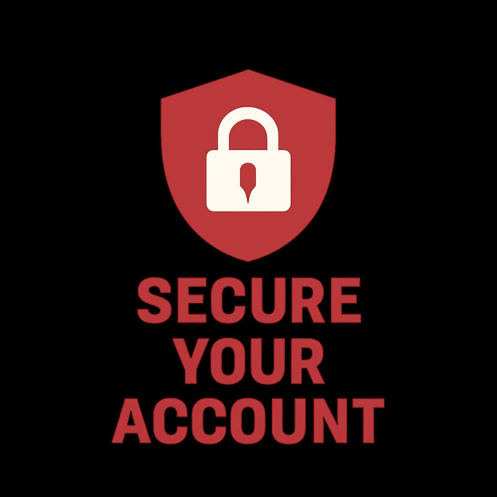 An icon representing the secure management of a Lottery 8 account.