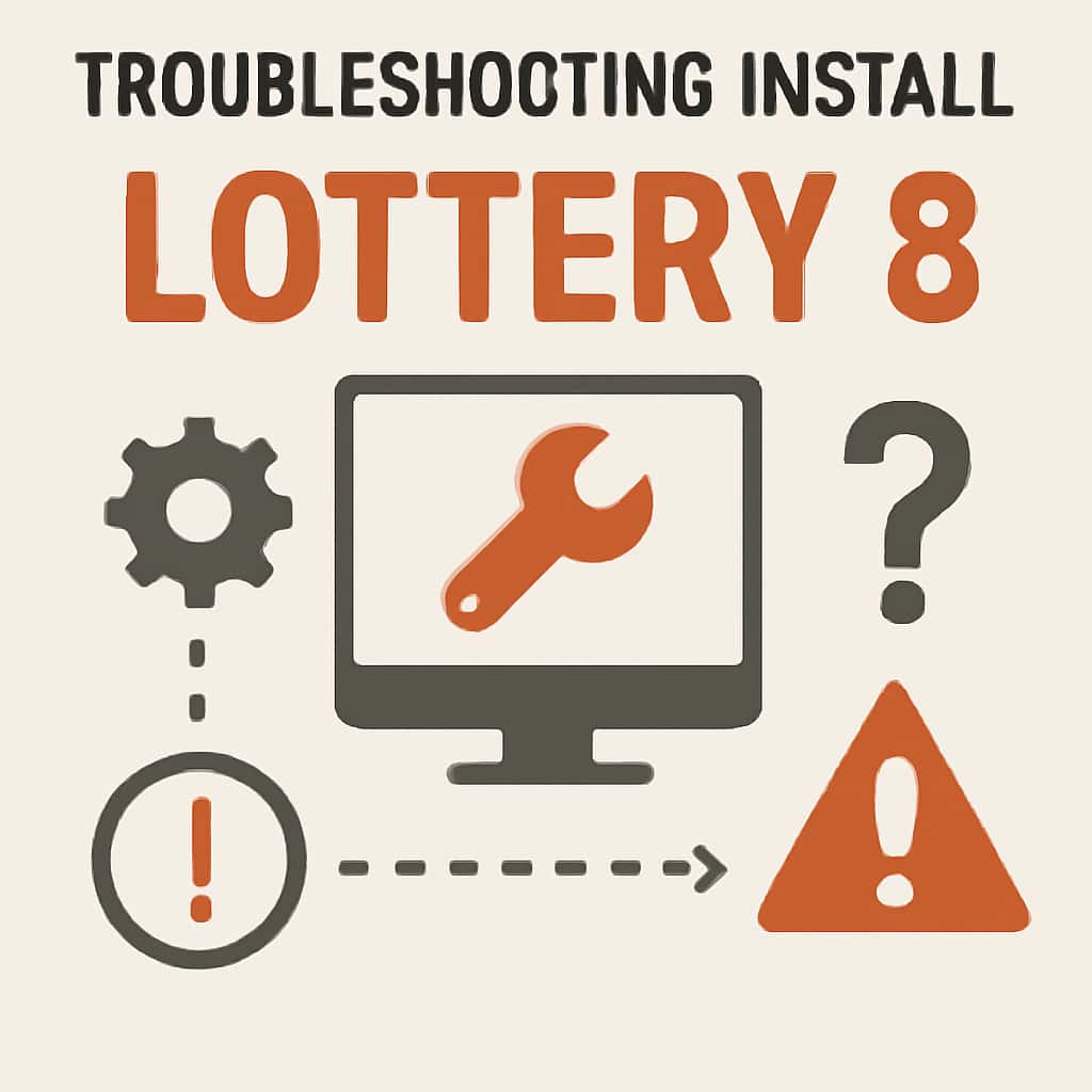 Illustration of common installation issues for Lottery 8.